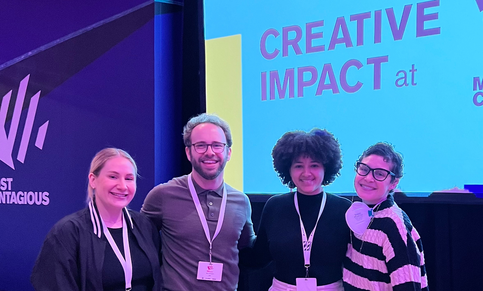 Miranda Bukantz, Ben Grinspan, Cheyenne Desrosiers and Sarah Sanders at Most Contagious conference