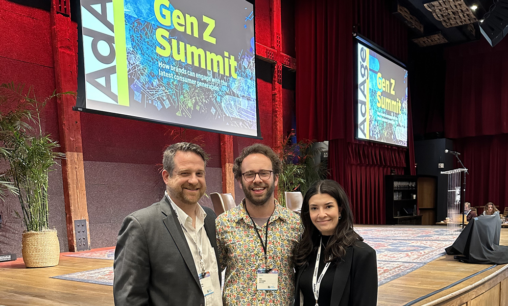 Patrick Durkin, Ben Grinspan and Samantha Liebensohn at the Ad Age Gen Z Summit