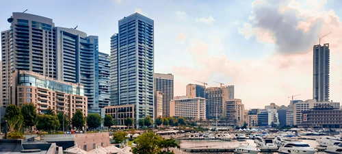 Beirut skyline, representing MSL's market presence in Lebanon.