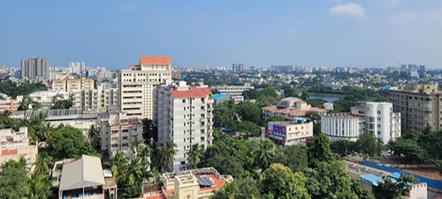 Chennai skyline, representing MSL's market presence in Chennai.