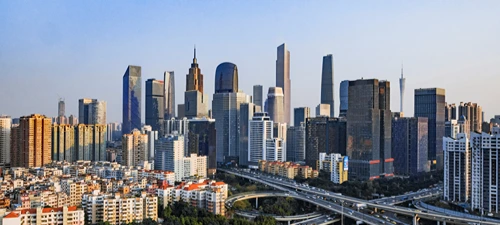 Guangzhou skyline, representing MSL's market presence in Guangzhou.