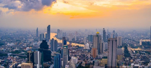 Bangkok skyline, representing MSL's market presence in Thailand.